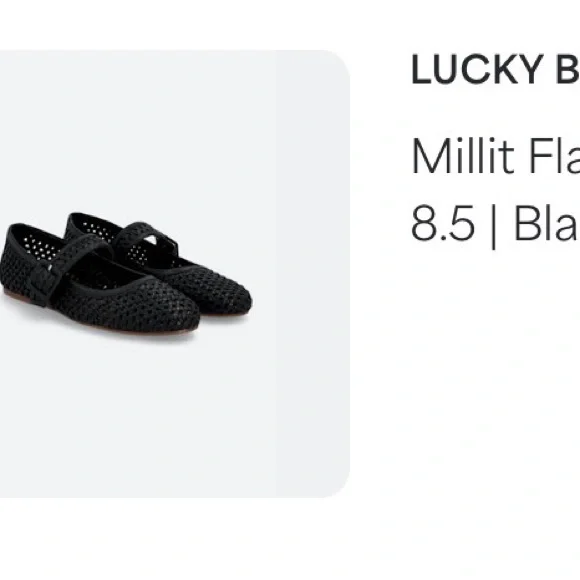Lucky Brand Black Woven Flats - Picture 1 of 4